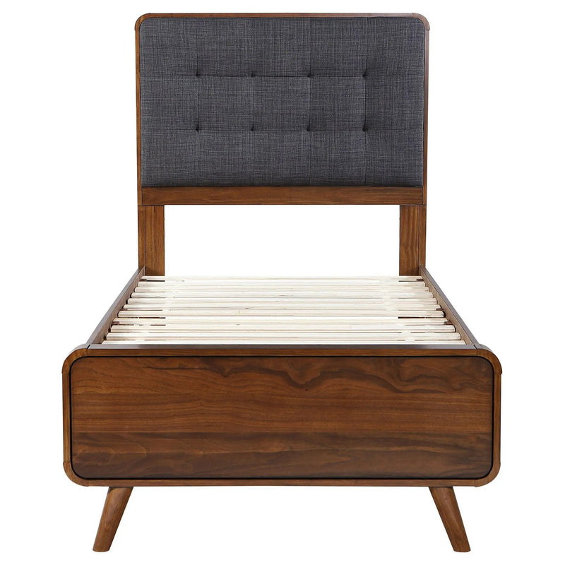 Robyn Wood Twin Platform Bed Dark Walnut by Unique Piece Furniture