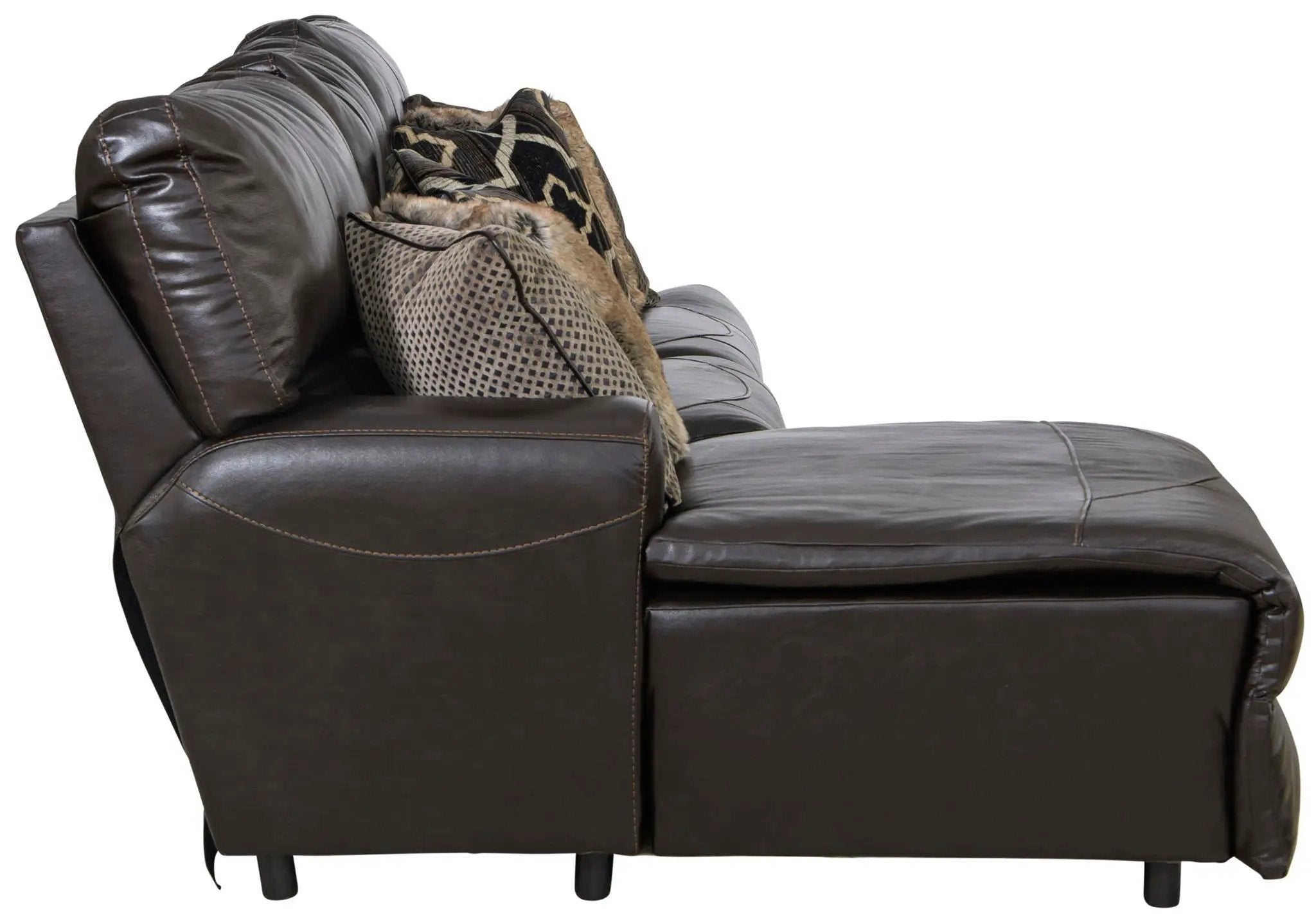 Como - 3 Piece Italian Leather Match Reclining Sectional by Unique Piece Furniture