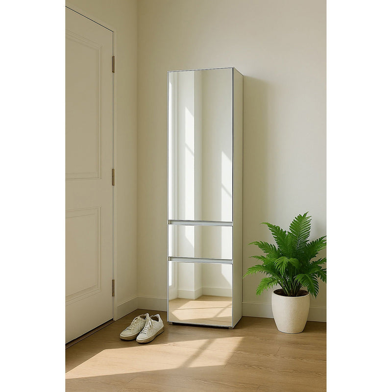 Elise - Modular Closet System With Mirror, Customizable Storage Solution - White by HouseOfZazla