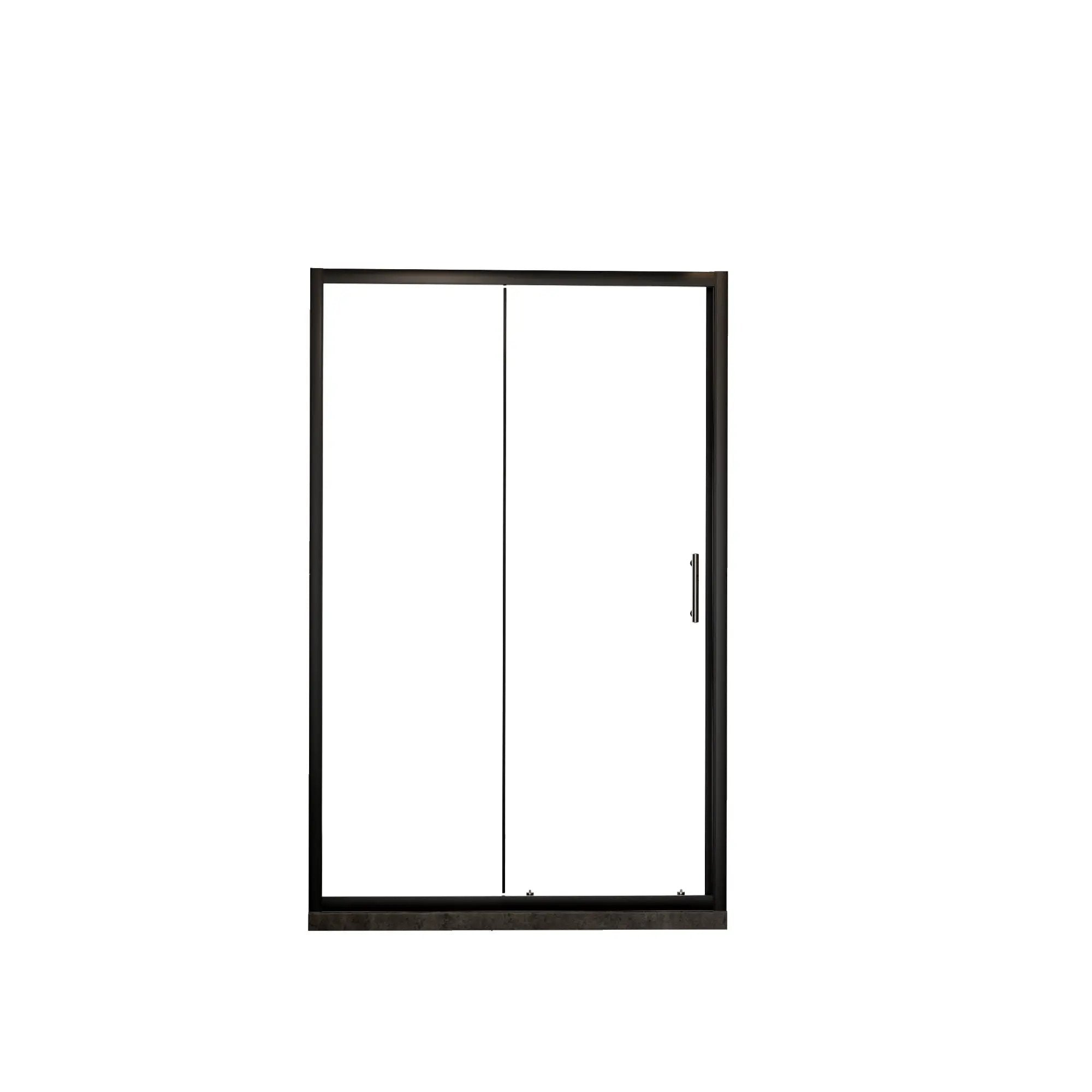 Single Sliding Shower Door, Thick Clear Tempered Glass Shower Door With Stainless Steel Handle by HouseOfZazla