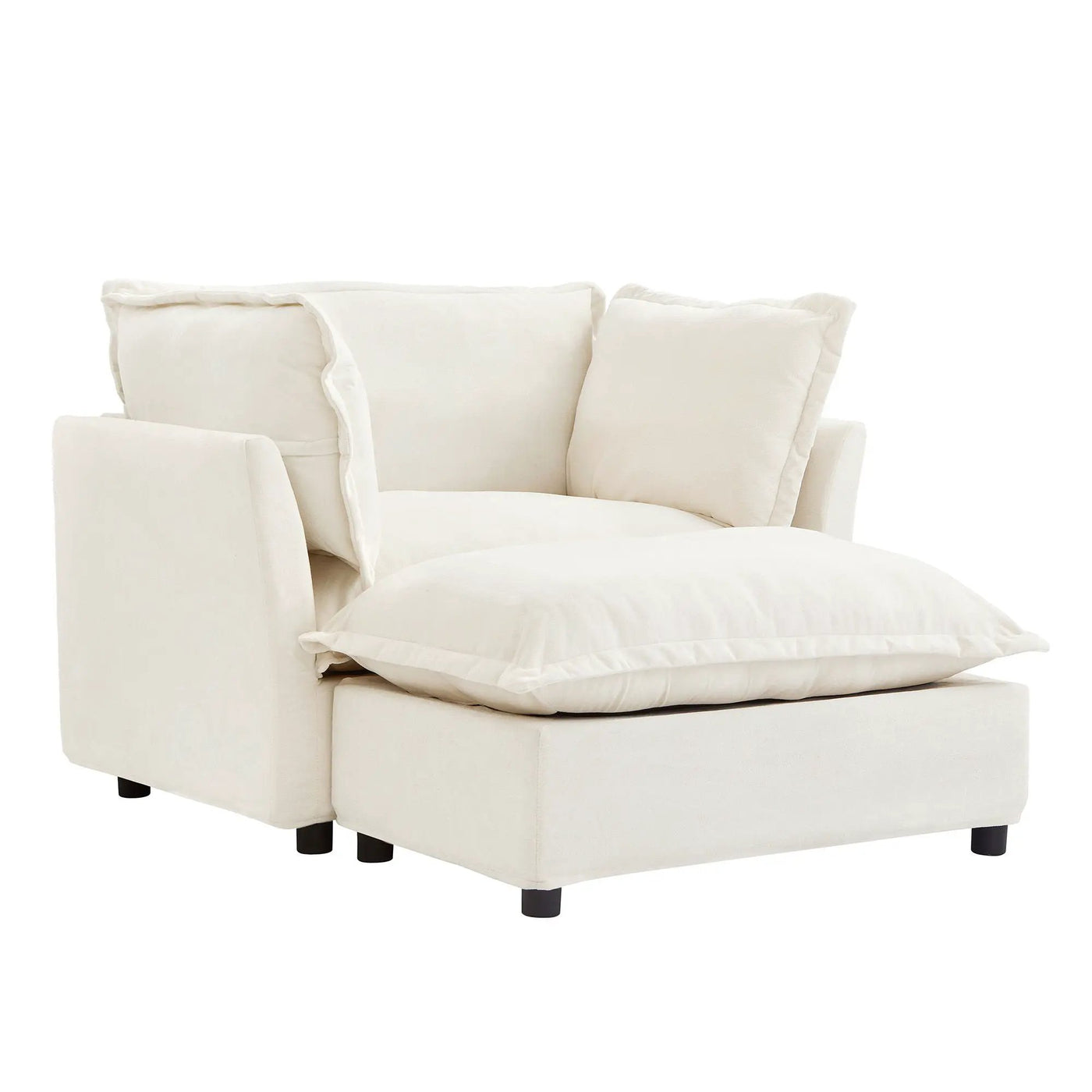 Modern Armchair Sofa With Movable Ottoman by HouseOfZazla