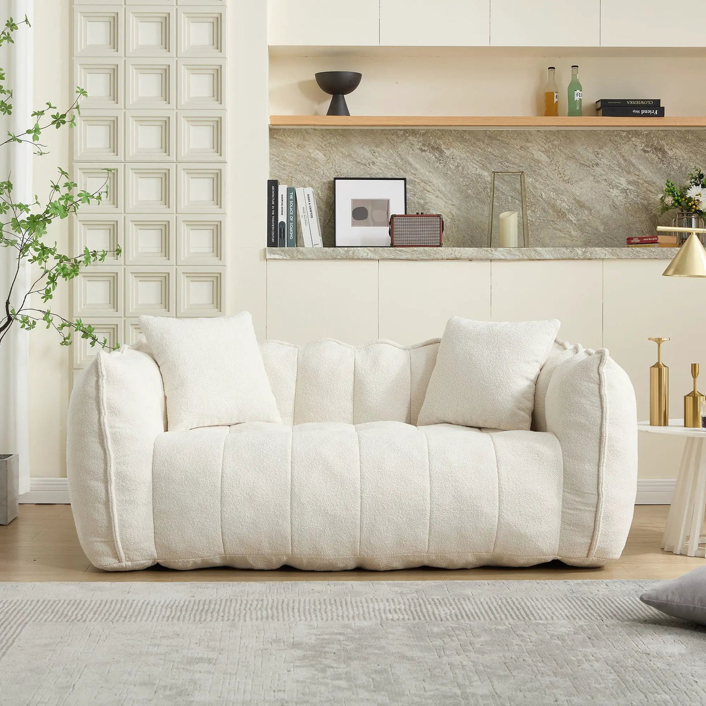 Cozy Beanbag Chair With High Resilience Foam Core For 2 by Unique Piece Furniture