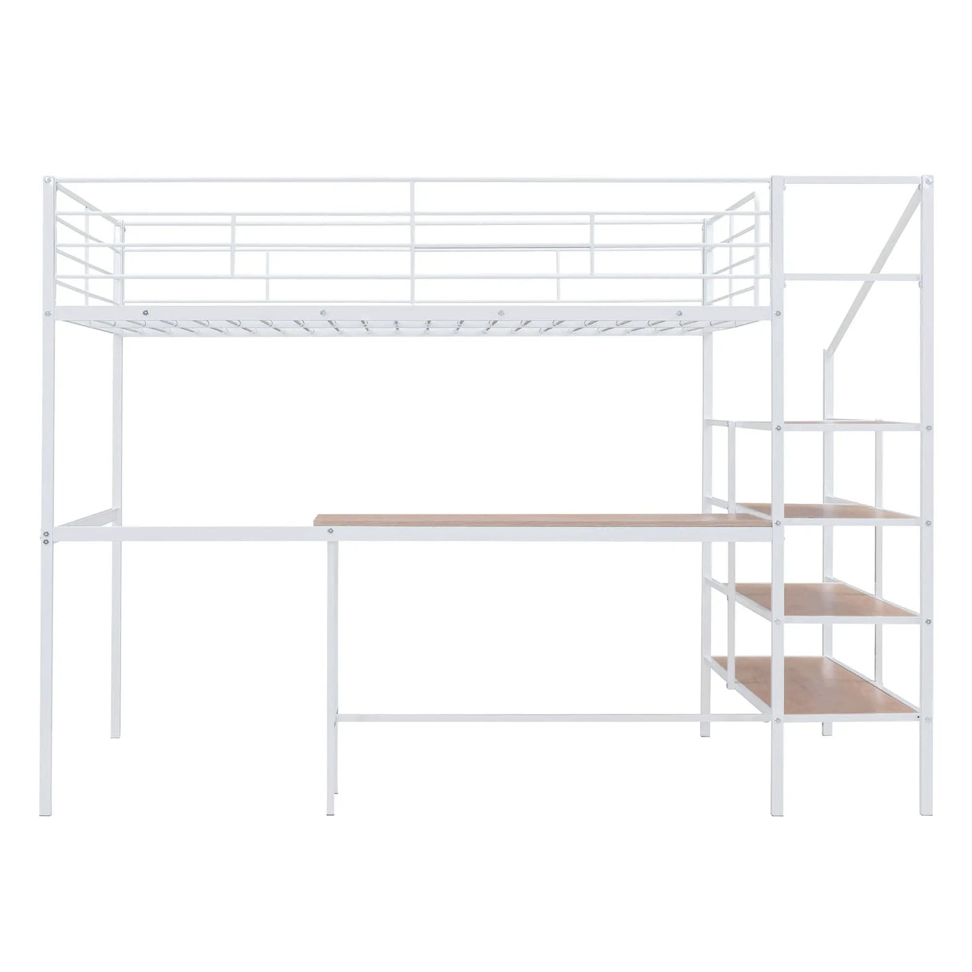 Loft Bed With Desk And Lateral Storage Ladder by HouseOfZazla