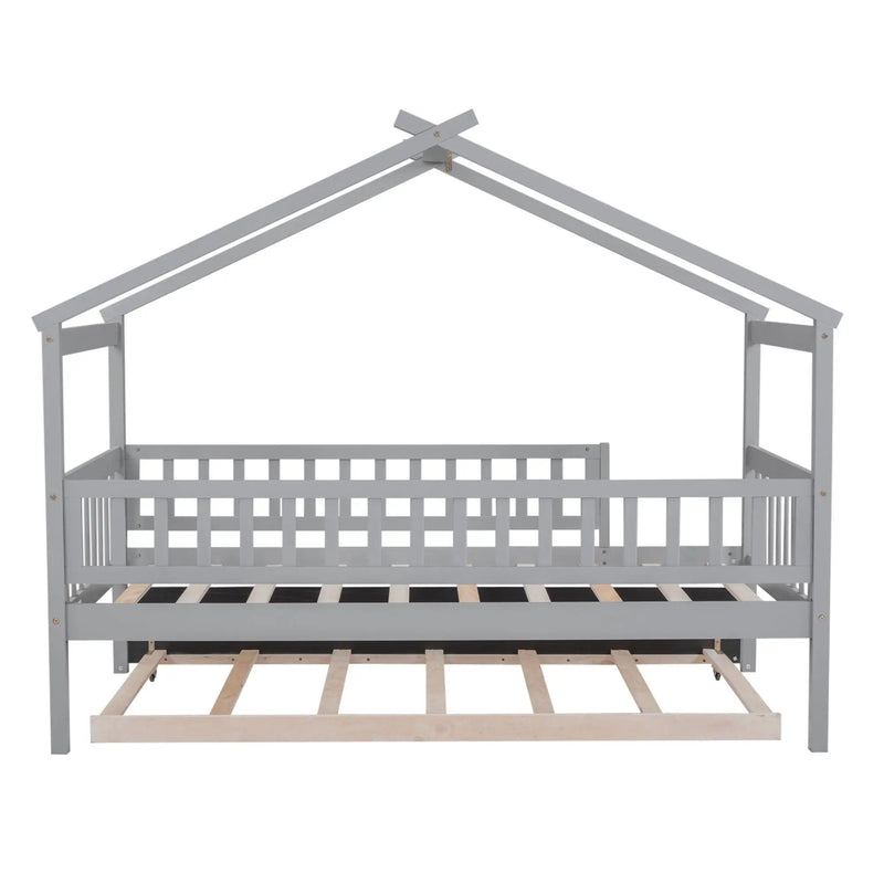 Creativity House Bed With Twin Size Trundle by HouseOfZazla