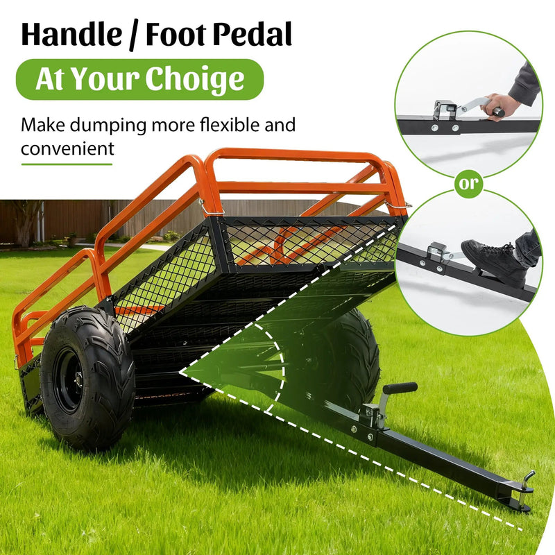 1500LBS Capacity 15 Cubic Feet Dump Cart Trailer by HouseOfZazla