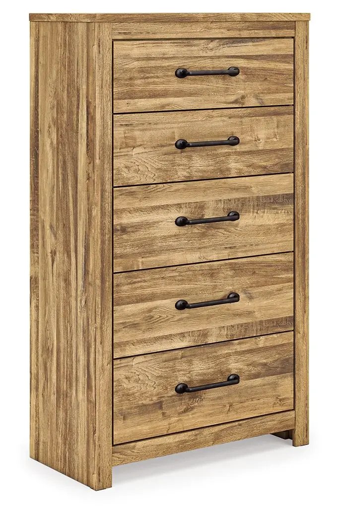Maystonna - Five Drawer Chest - Brown by Unique Piece Furniture