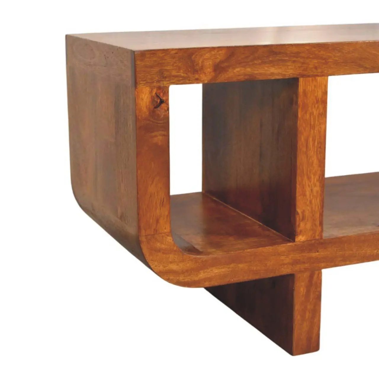 Orion - Curved Media Unit - Brown by HouseOfZazla