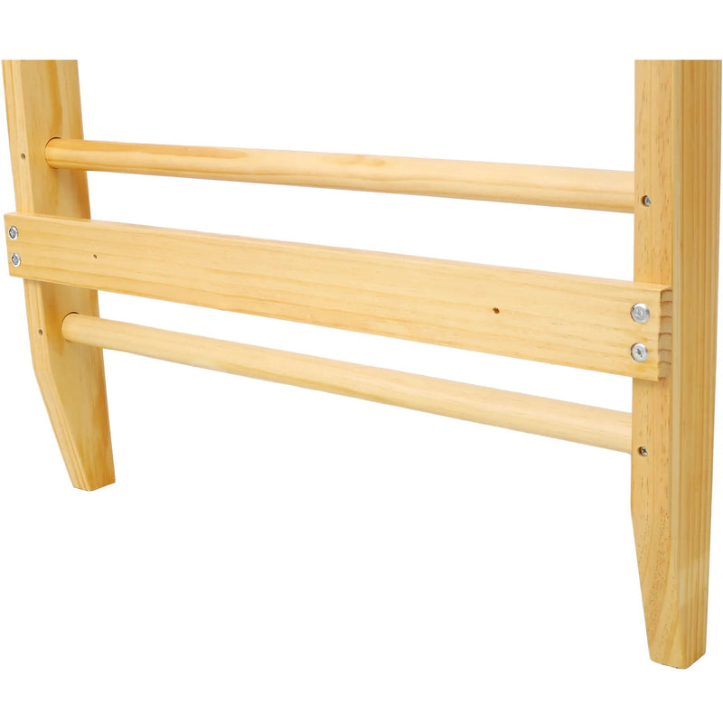 Gymnastics Stall Bar Multi Use Swedish Ladder For Home Gym And Physical Therapy - Natural by HouseOfZazla