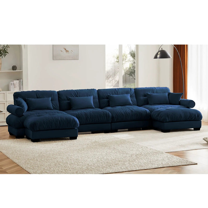 Super Comfort Oversized Modular Sectional Sofa With Movable Ottoman by Unique Piece Furniture