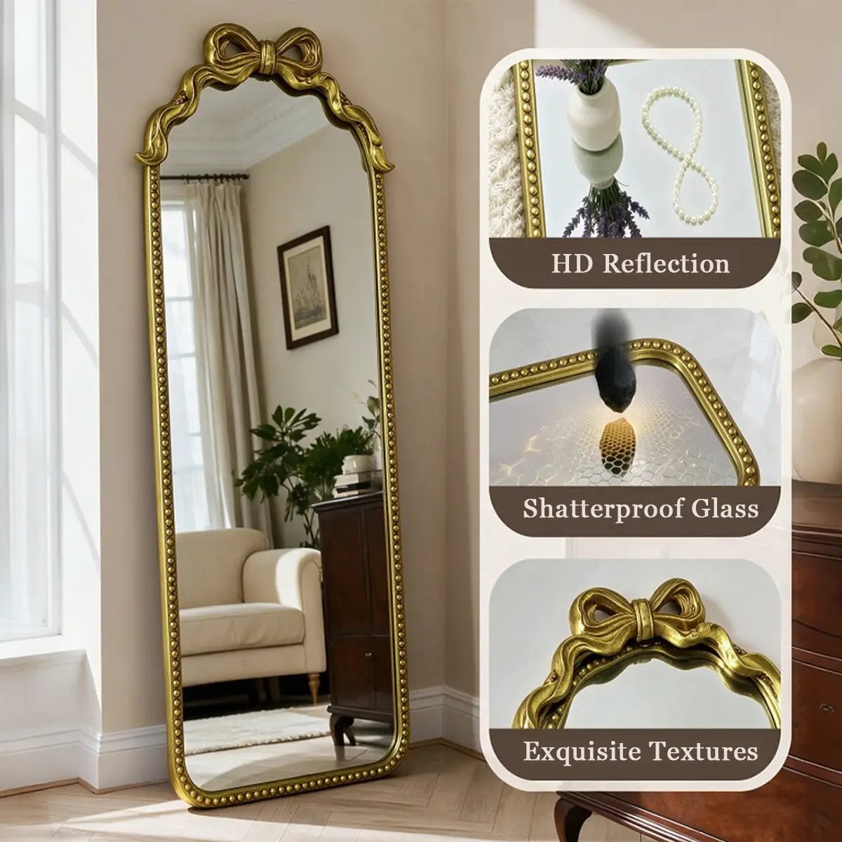 Gold Ornate Full Length Mirror by HouseOfZazla
