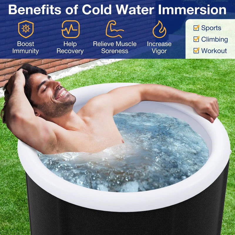 66 Gal Outdoor Ice Plunge Tub with Lid at Home by DirectDeals