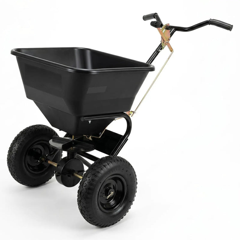 Walk-Behind Broadcast Spreader 66 LBS with 13" Tires by DirectDeals