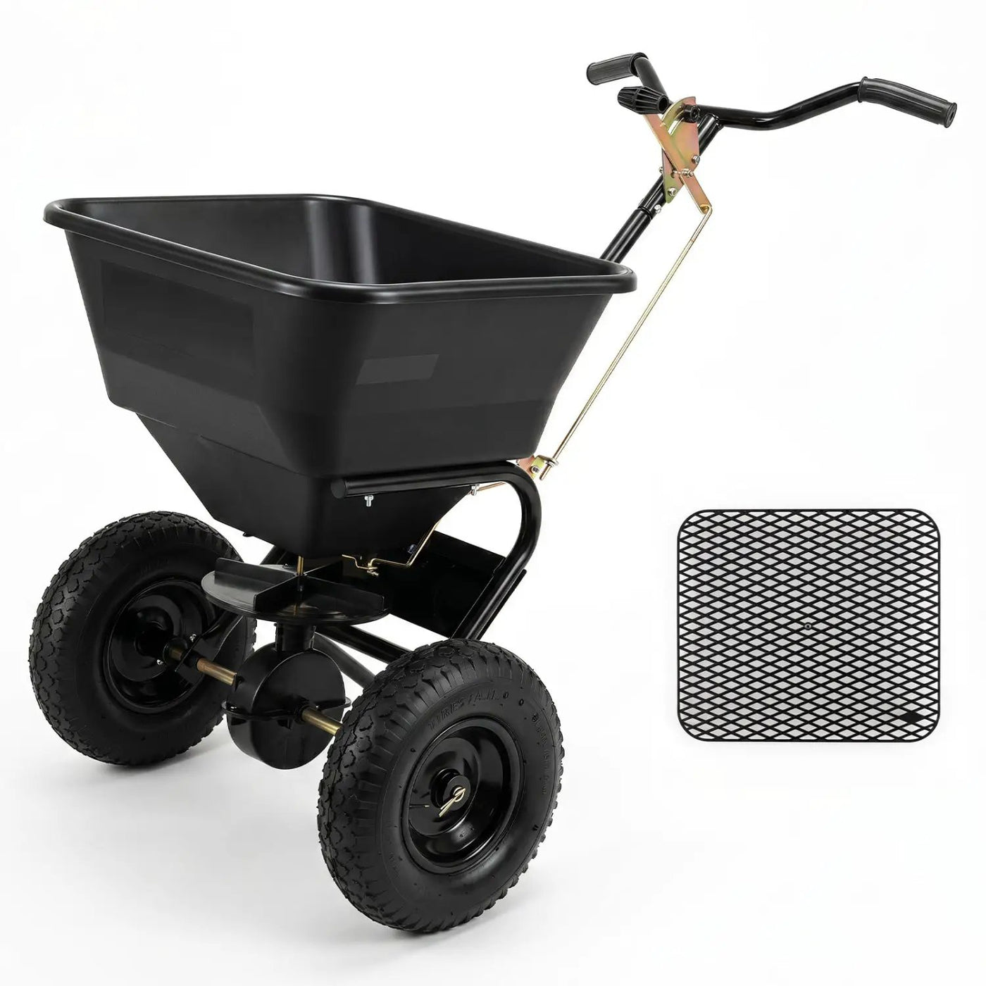 Walk-Behind Broadcast Spreader 66 LBS with 13" Tires by DirectDeals