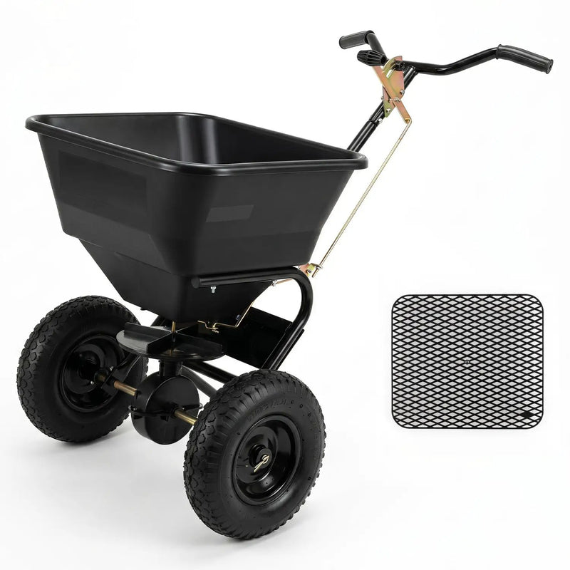 Walk-Behind Broadcast Spreader 66 LBS with 13" Tires by DirectDeals