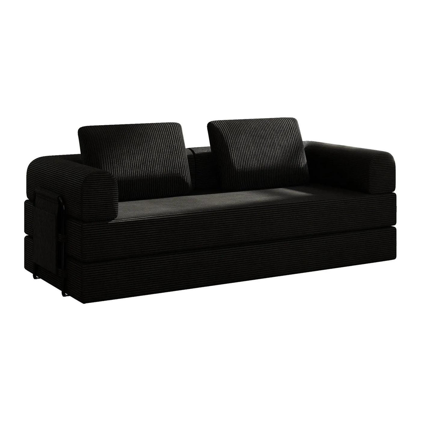 Convertible Sleeper Sofa Bed With Cylindrical Pillow by HouseOfZazla