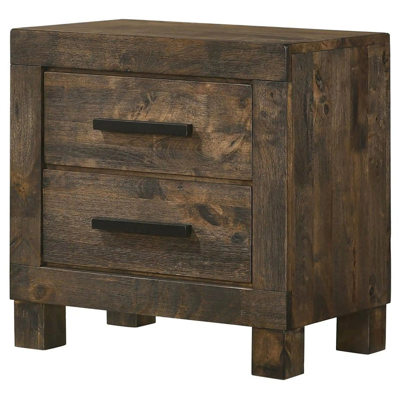 2 Drawer Nightstand - Brown Wood by HouseOfZazla