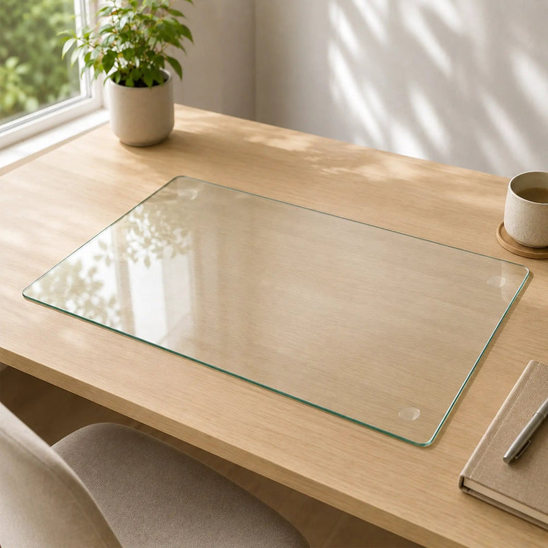 Clear Tempered Glass Table Mat - 20X32 Inch by HouseOfZazla