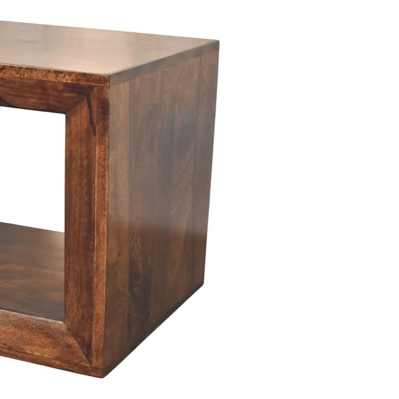Solid Wood Solis California Side Table, Open Storage by HouseOfZazla
