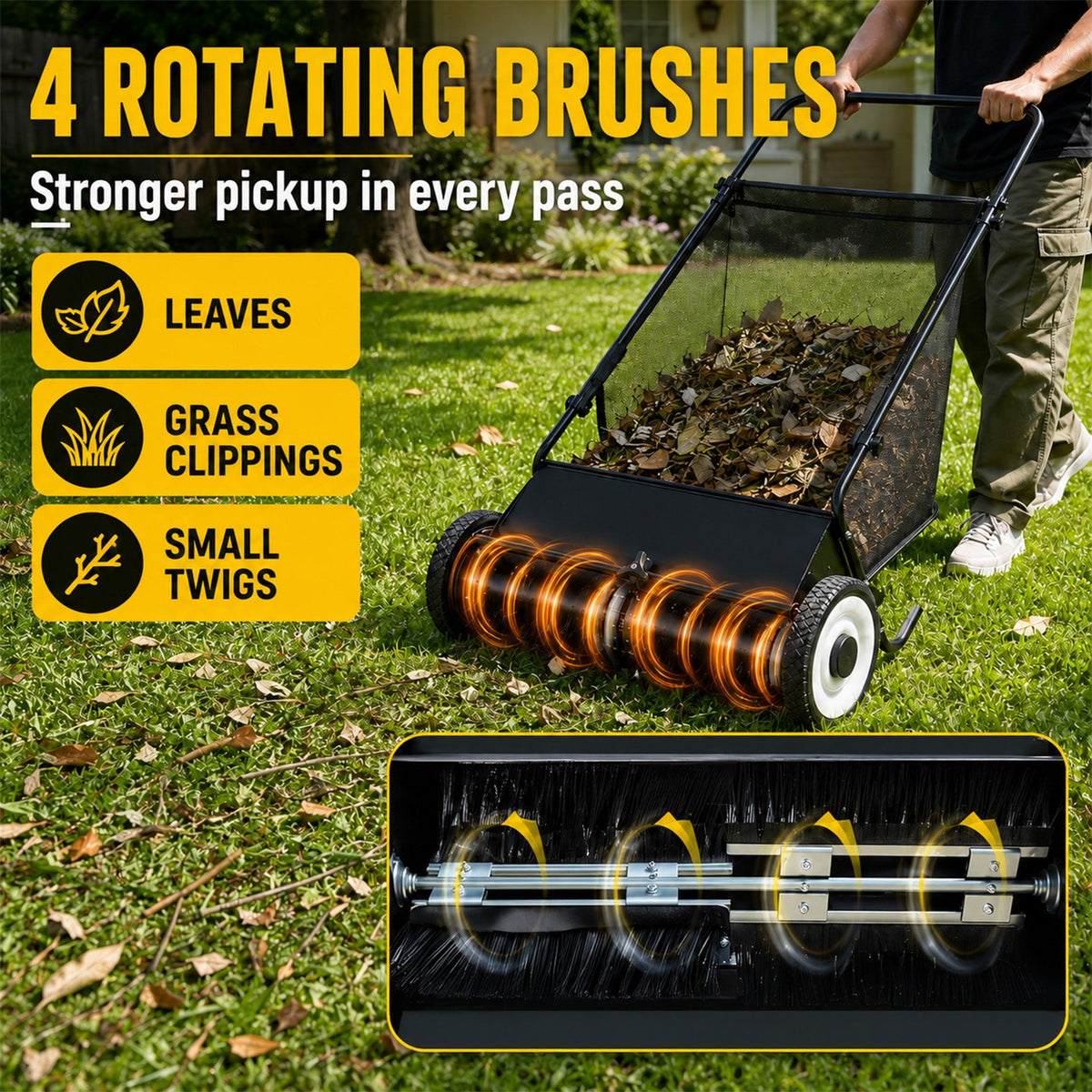 26-Inch Push Lawn Sweeper, photo 4 of 8