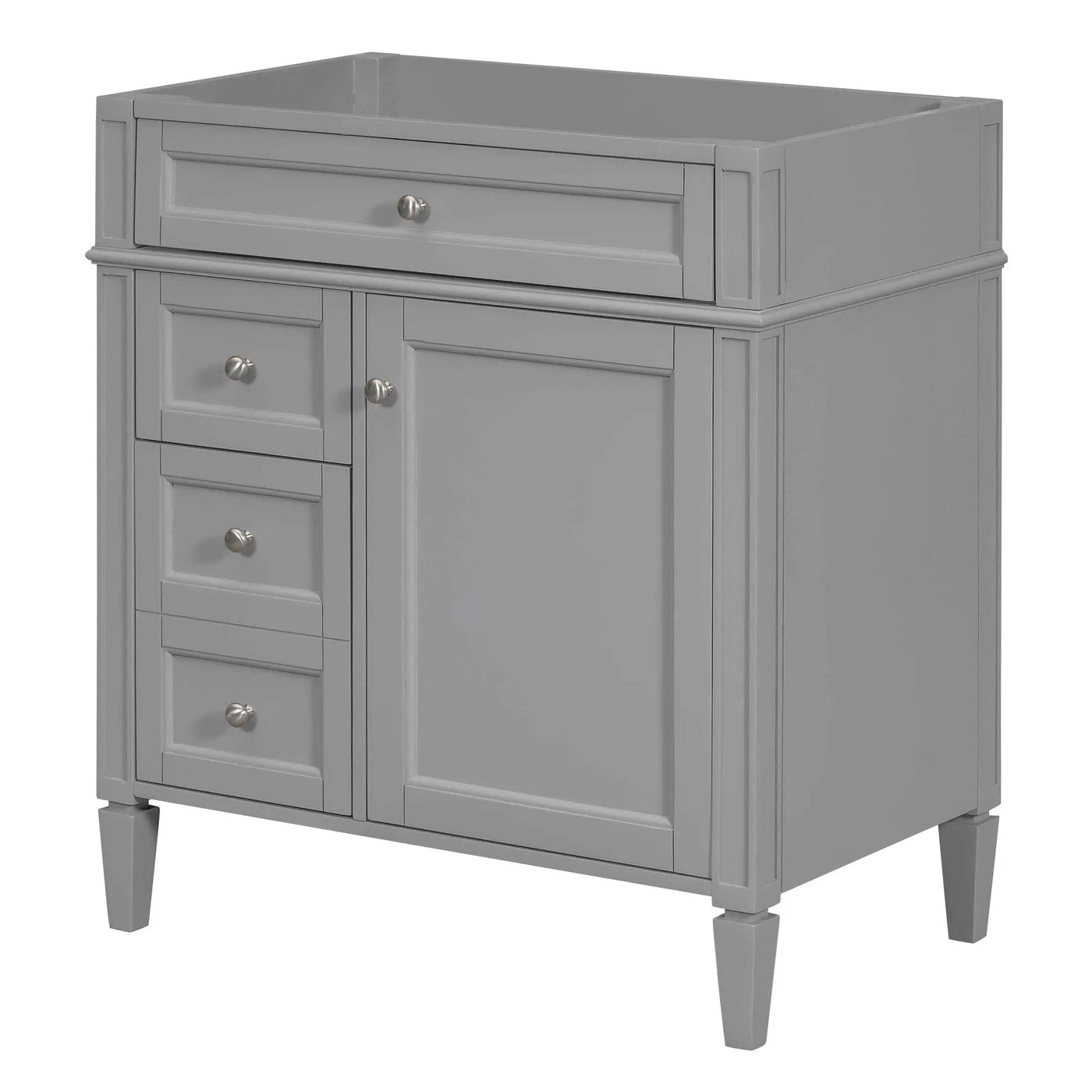 Bathroom Vanity With 2 Drawers and Tip-Out Storage Cabinet by HouseOfZazla