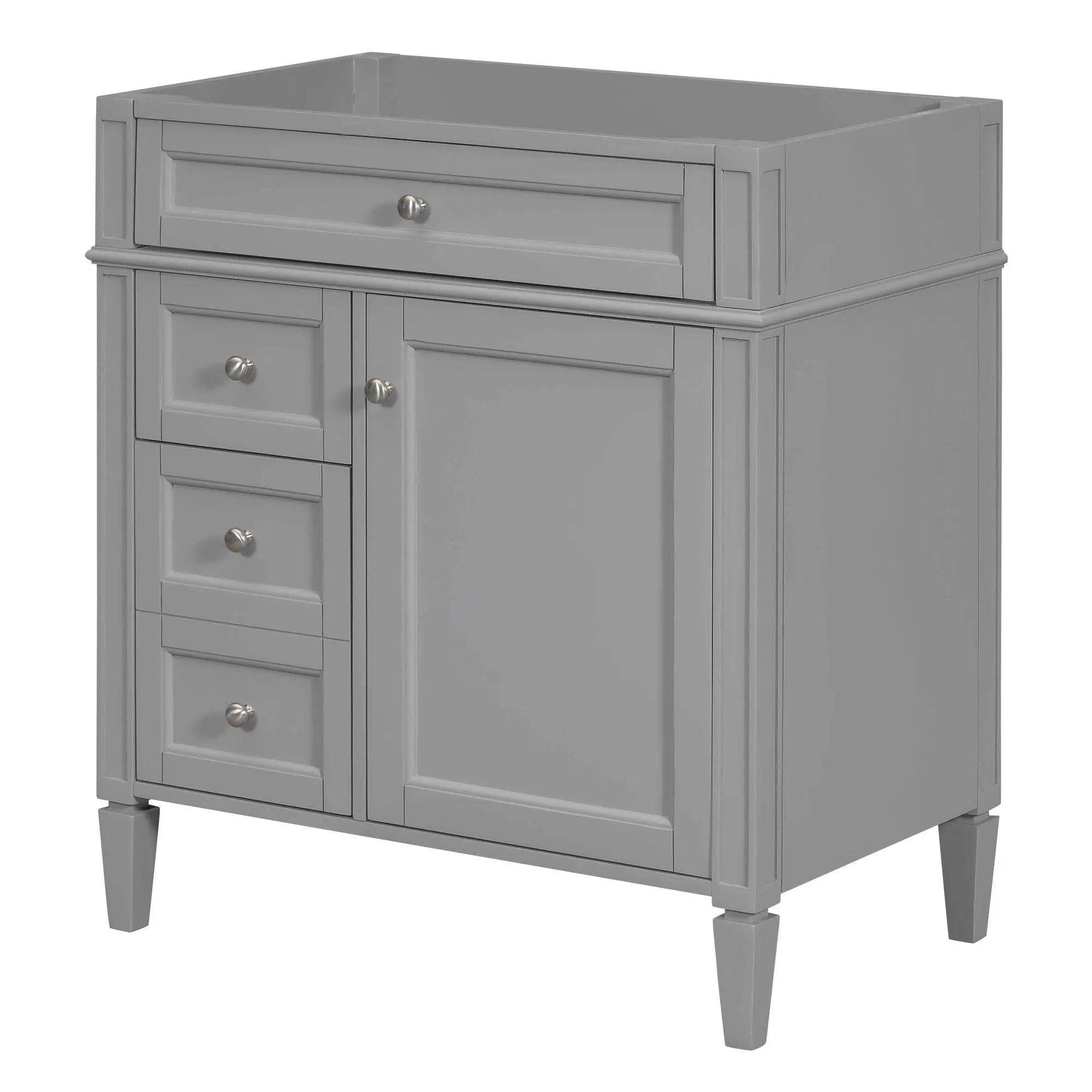 Bathroom Vanity With 2 Drawers and Tip-Out Storage Cabinet by HouseOfZazla