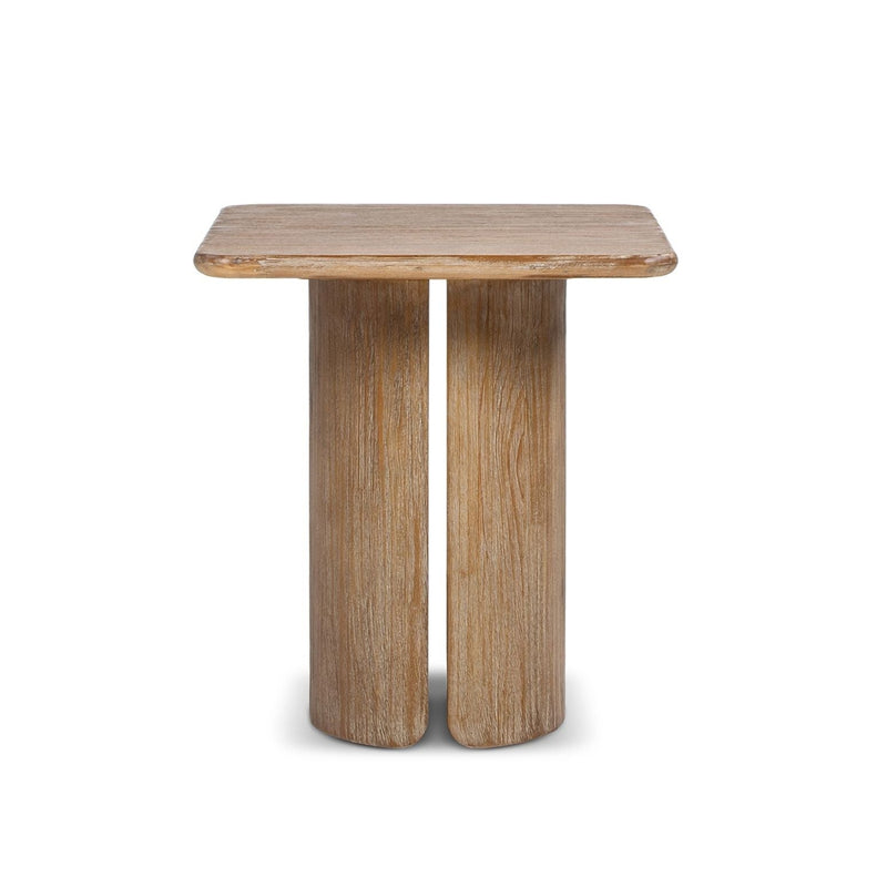 Sonoma - Square Pedestal Side Table - Antique Brown by HouseOfZazla