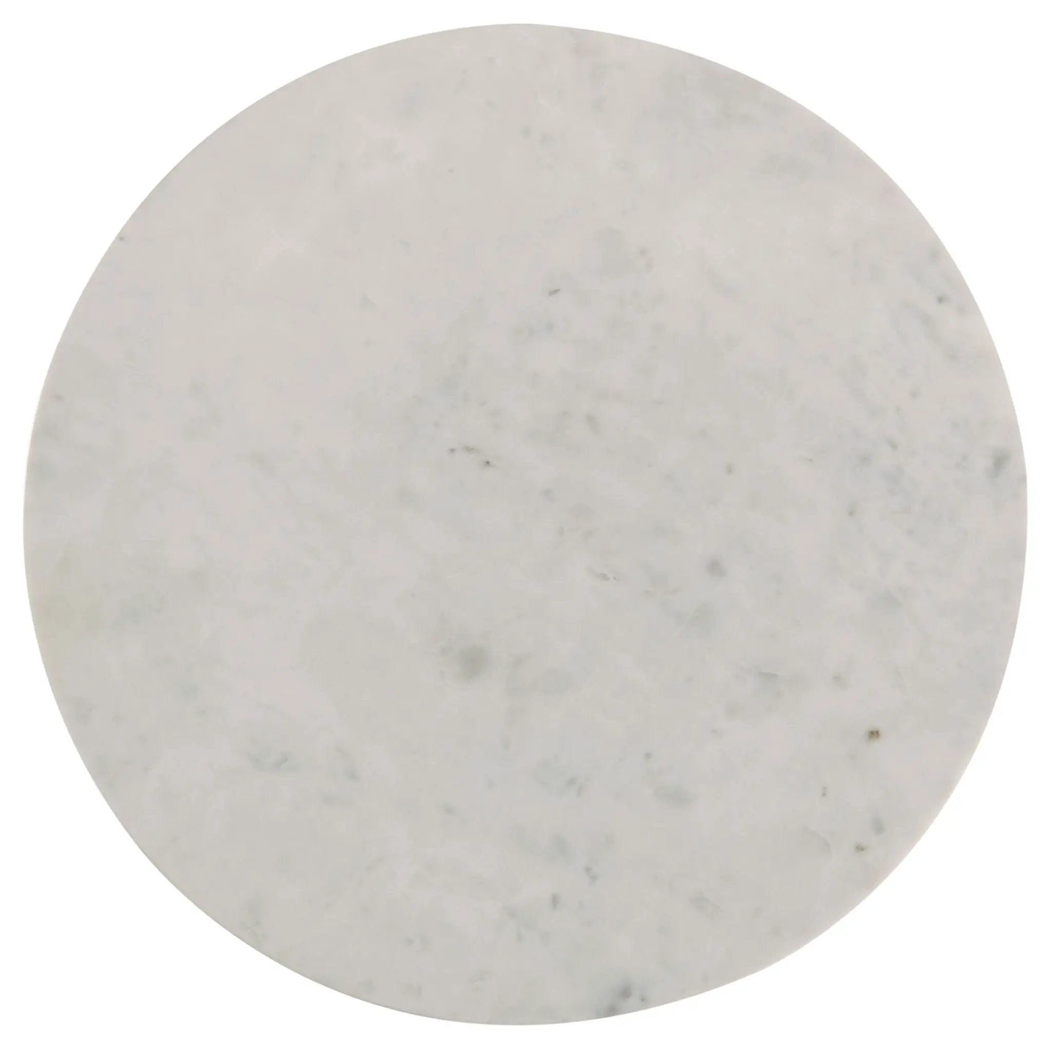 Astoria Round Genuine Marble Side End Table White by Unique Piece Furniture