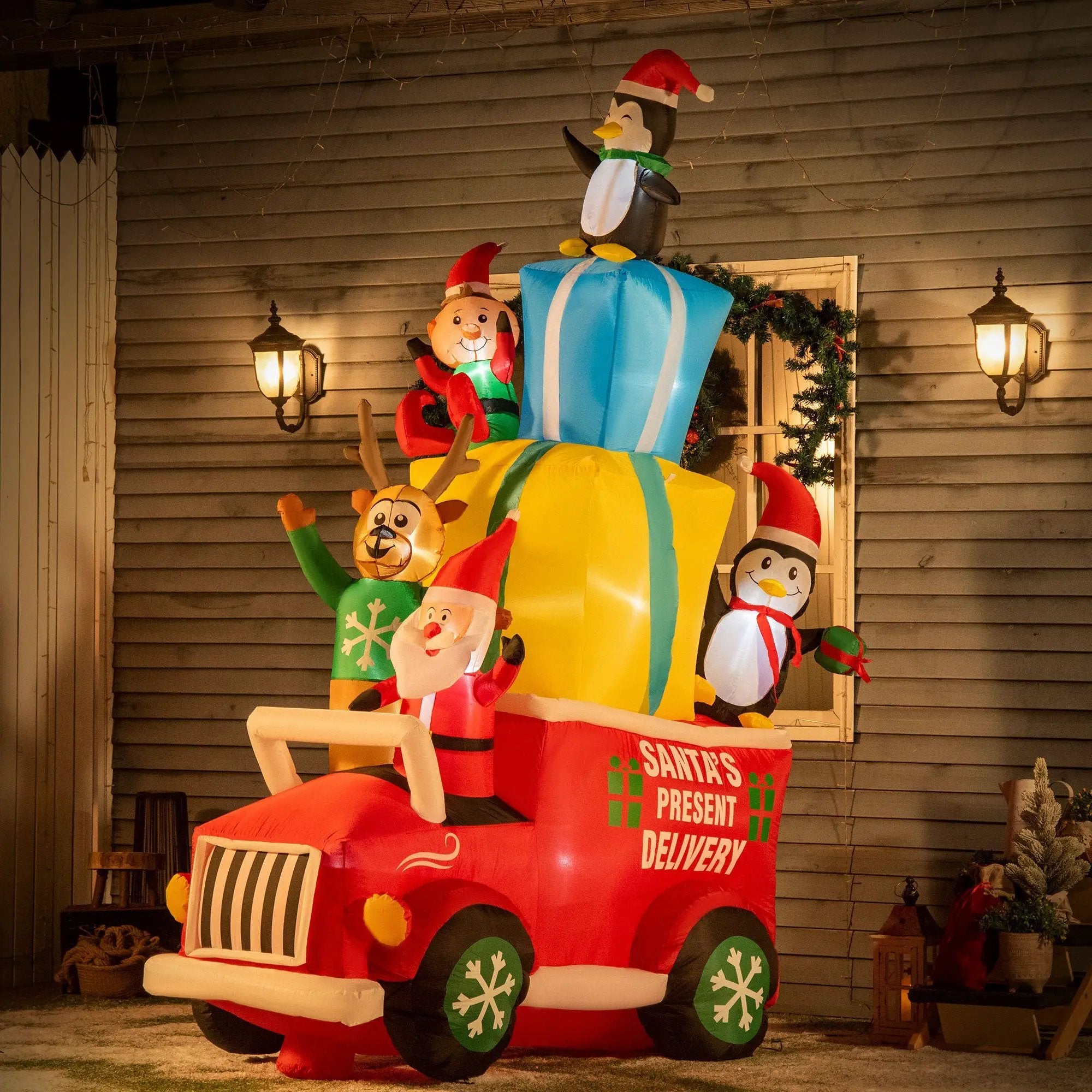 Outsunny 9ft Christmas Inflatables Outdoor Decorations by HouseOfZazla