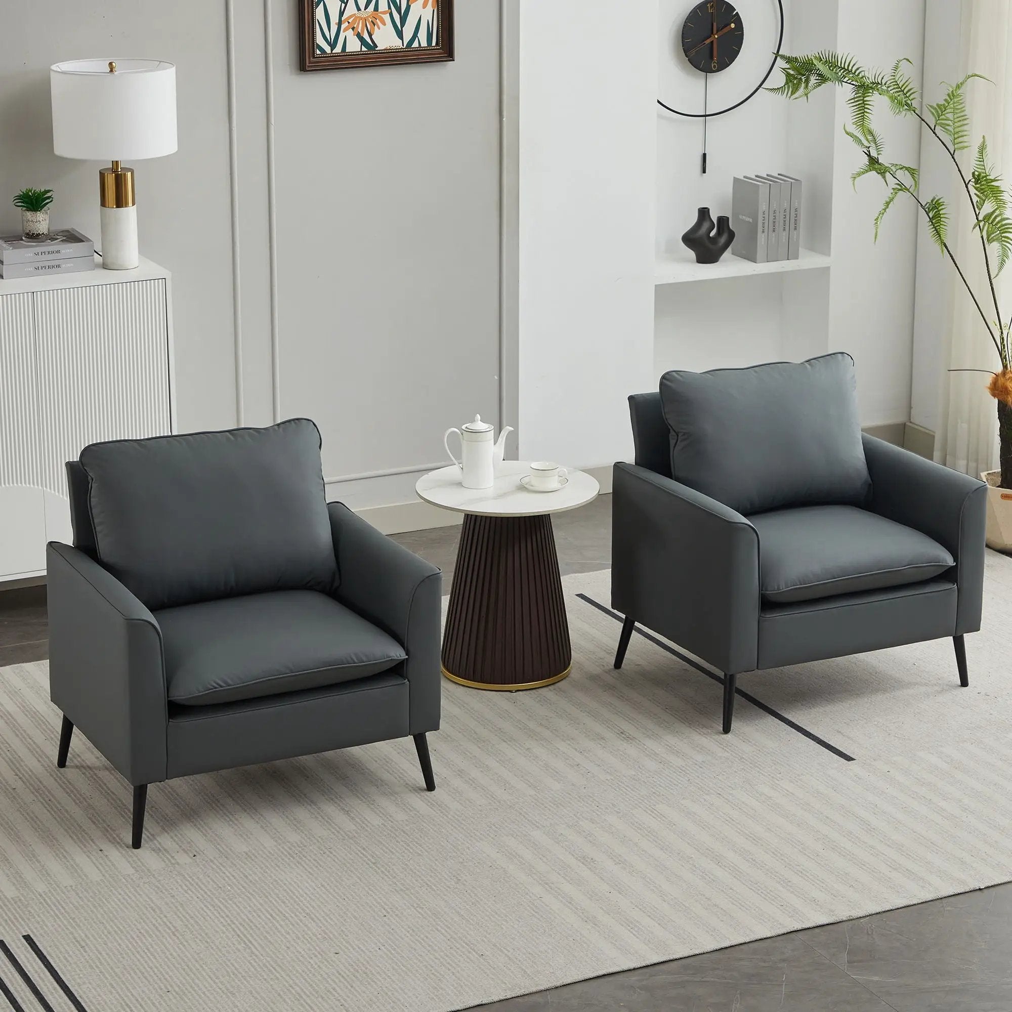Nordic Retro Light Luxury Upholstered Sofa Chair by Unique Piece Furniture