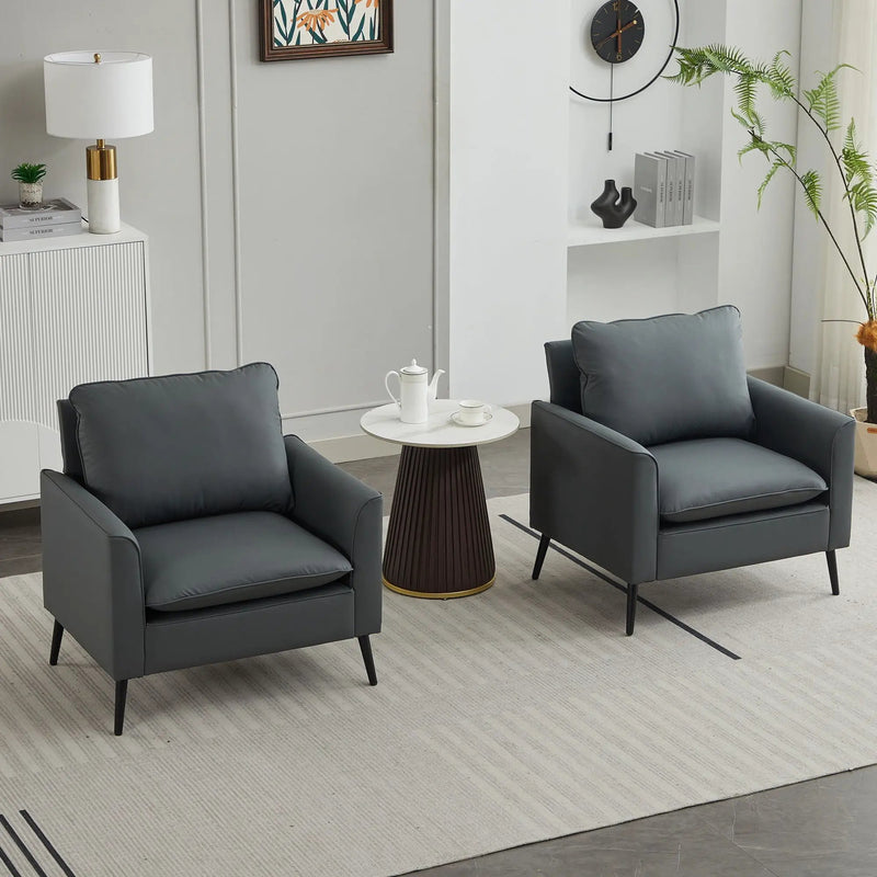 Nordic Retro Light Luxury Upholstered Sofa Chair by Unique Piece Furniture