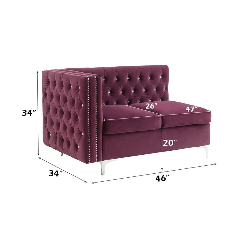 Jaszira - Modular - Armless Loveseat w/2 Pillows by Unique Piece Furniture