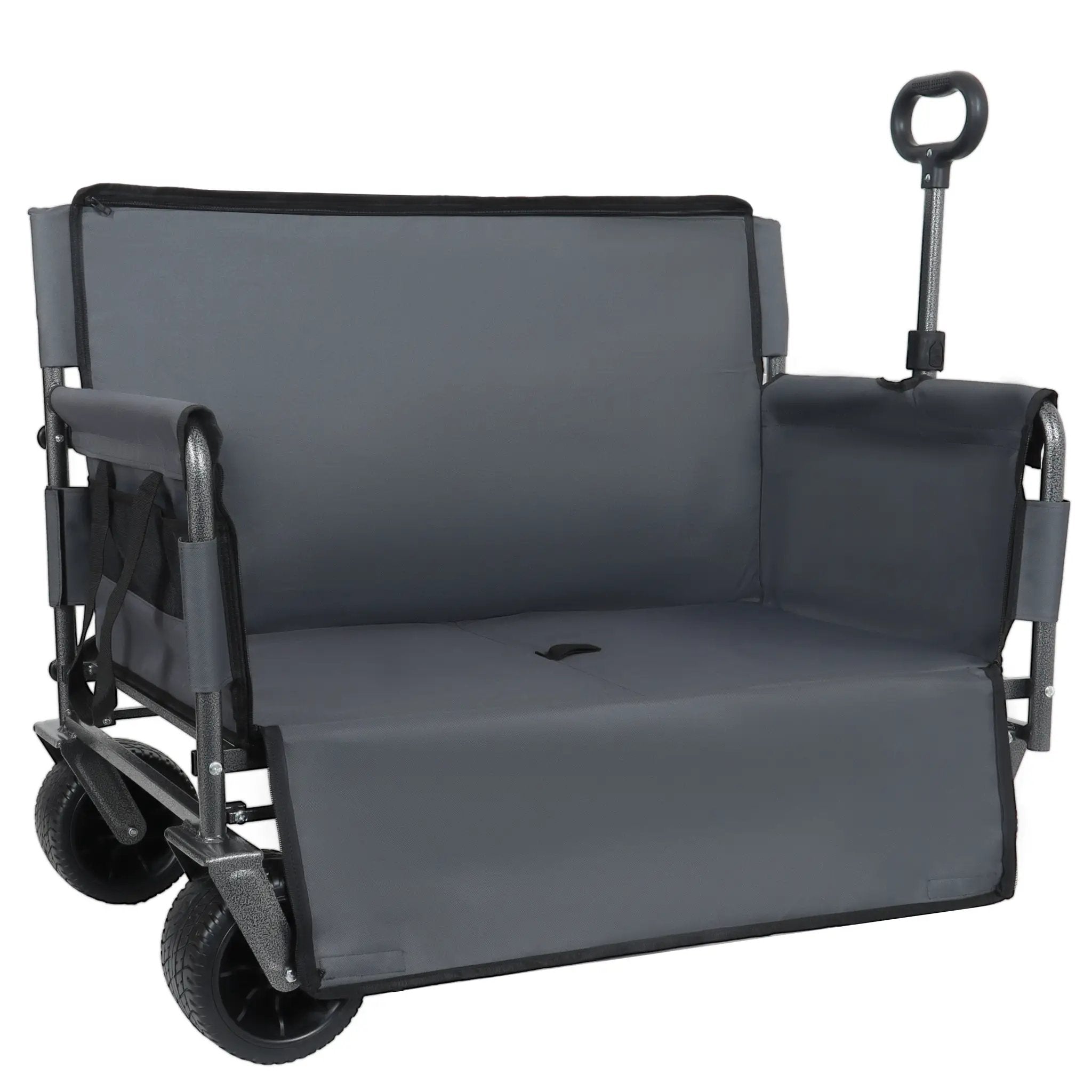 3-in-1 Convertible Folding Wagon Cart with Bench Seat & Storage by HouseOfZazla
