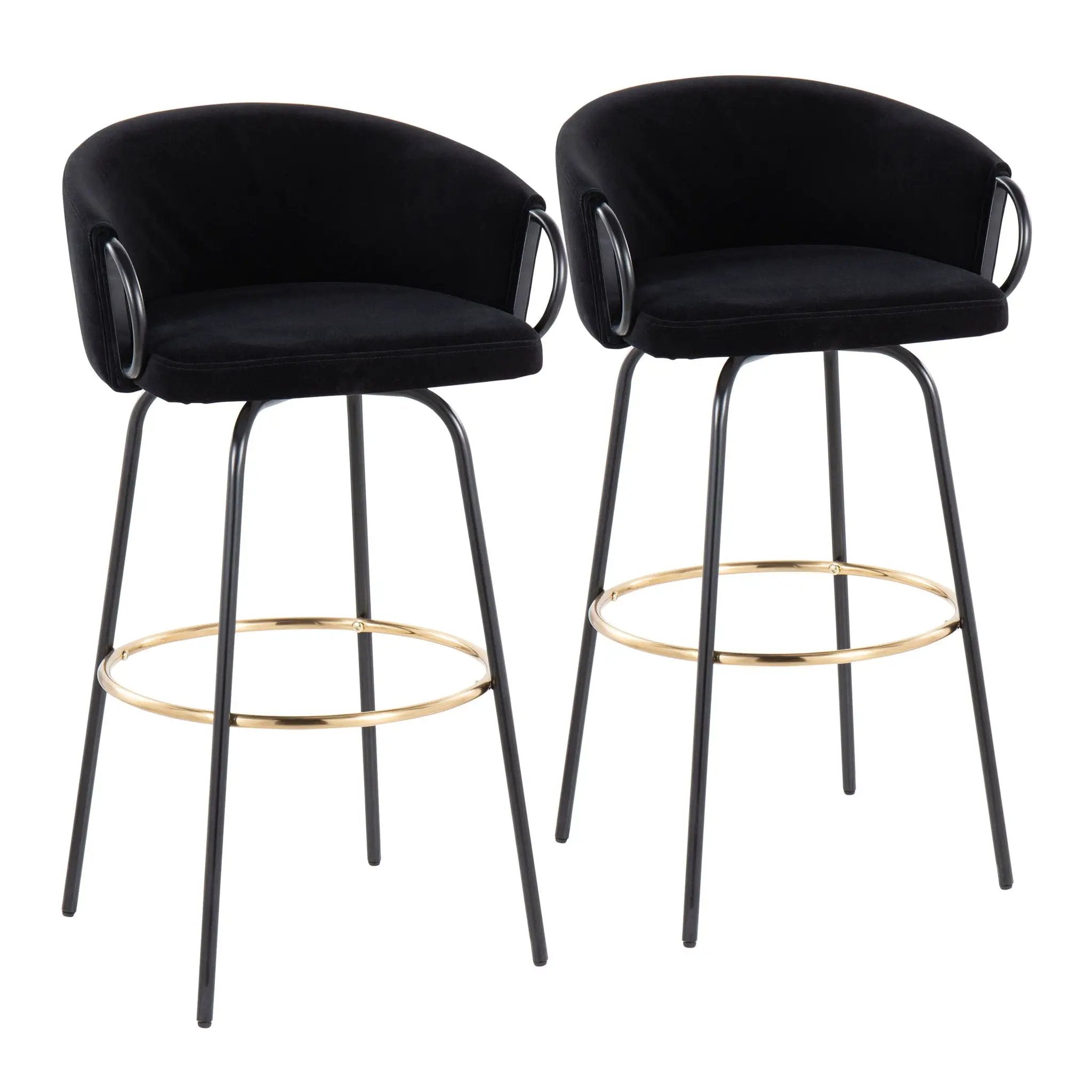 Claire - Contemporary / Glam Barstool With Footrest (Set of 2) by Unique Piece Furniture