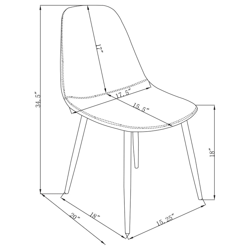 Jazmine - Upholstered Dining Chair (Set of 4) - Gray by HouseOfZazla