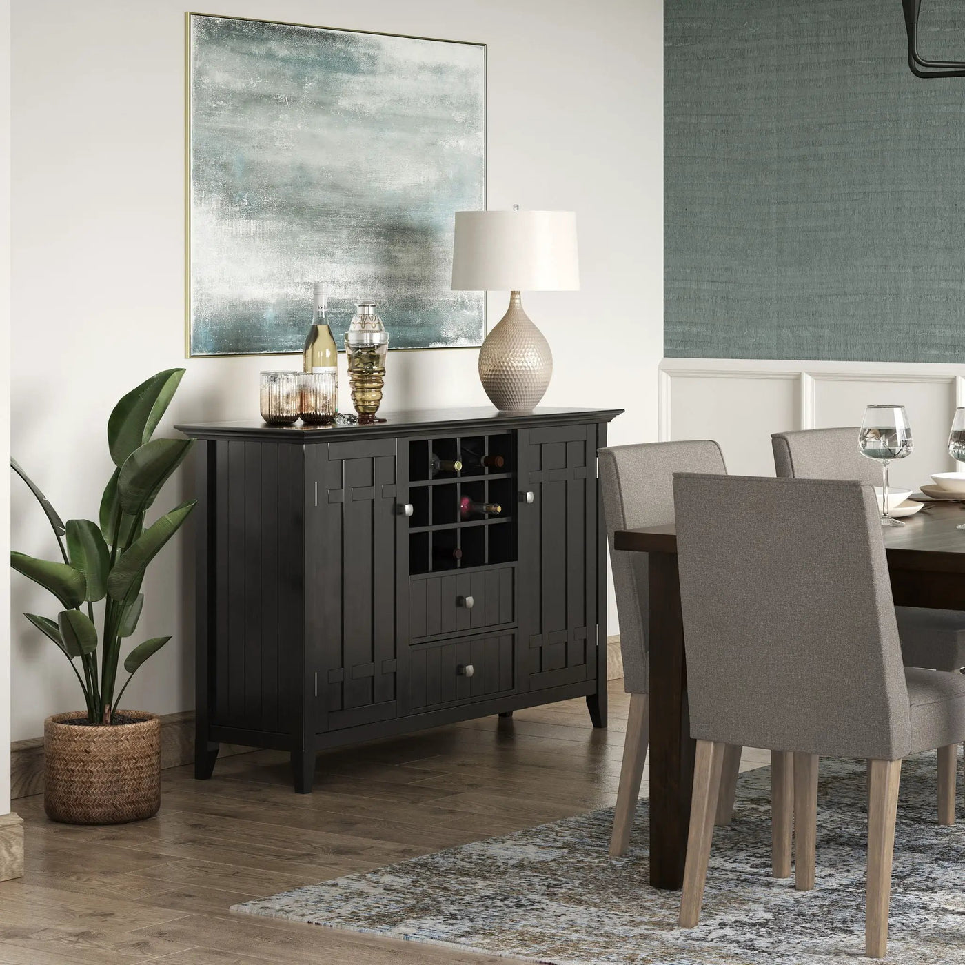 Bedford - Sideboard Buffet And Wine Rack by HouseOfZazla