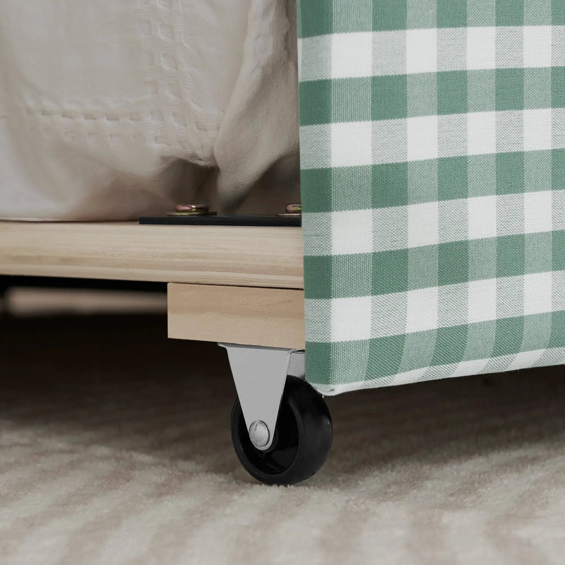 Cozy Gingham Daybed with Trundle Twin Size Sofa Bed No Box Spring Needed by HouseOfZazla