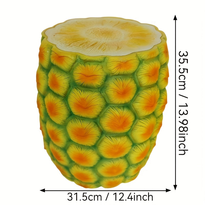 14" Oversized Pineapple Shaped Resin Stool by HouseOfZazla