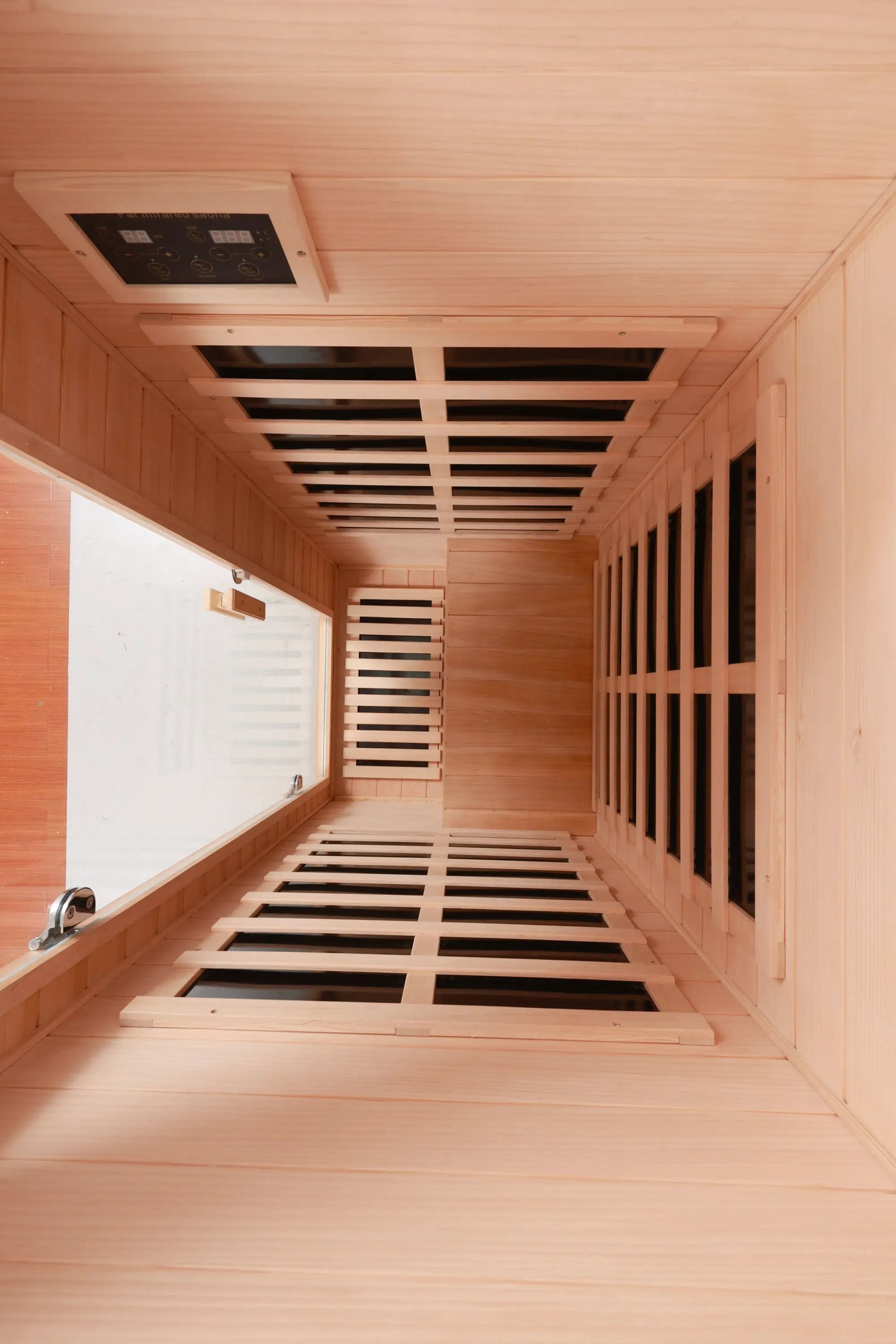 Hemlock One-person far infrared roof embedded indoor sauna room (Left & Right) by HouseOfZazla
