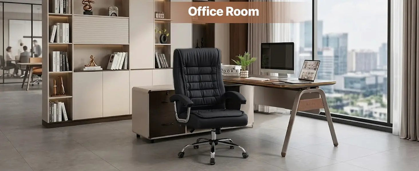 Executive Office Chair - High Back PU Leather Ergonomic Design by HouseOfZazla