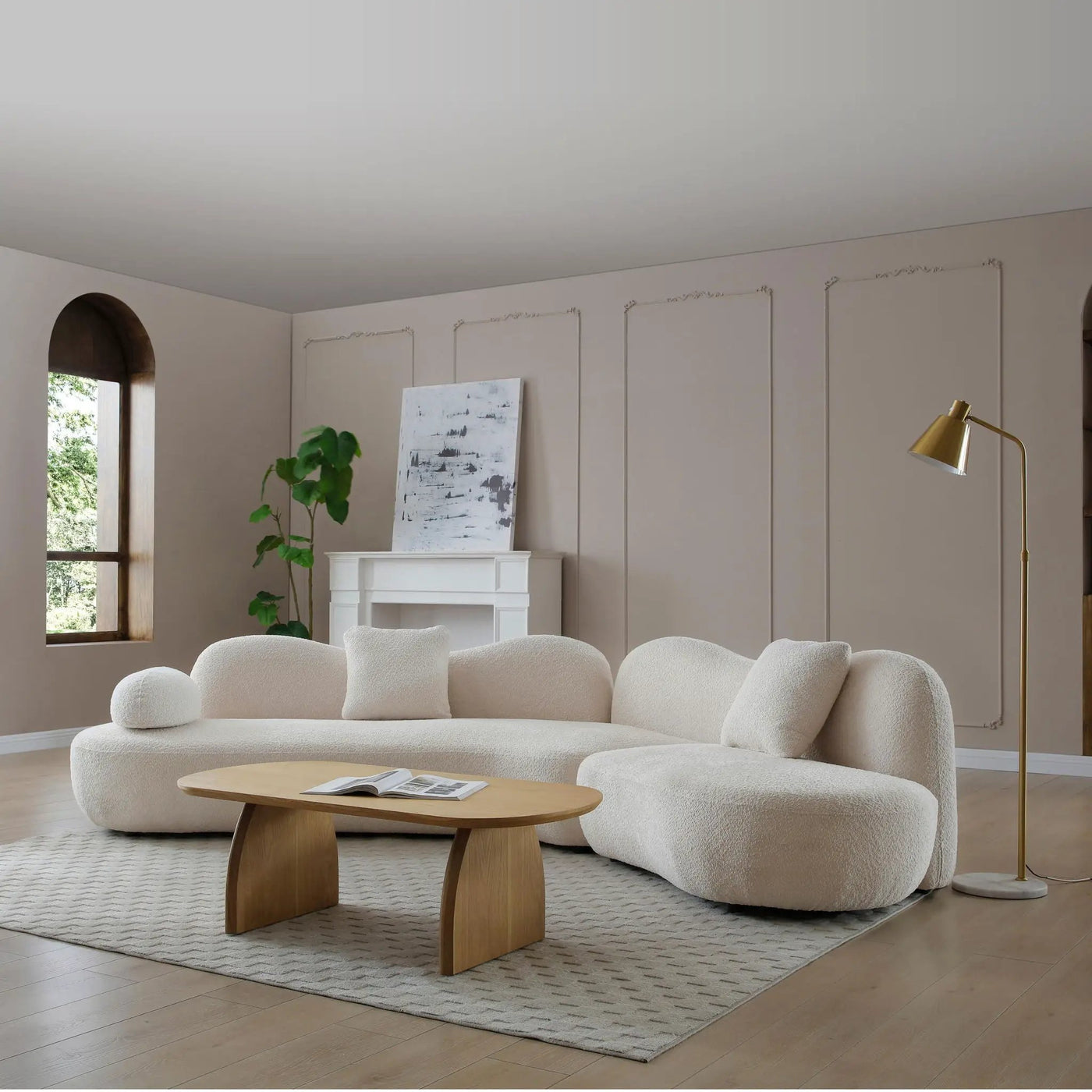 Modern Curved Modular 5 Seater Sofa by HouseOfZazla