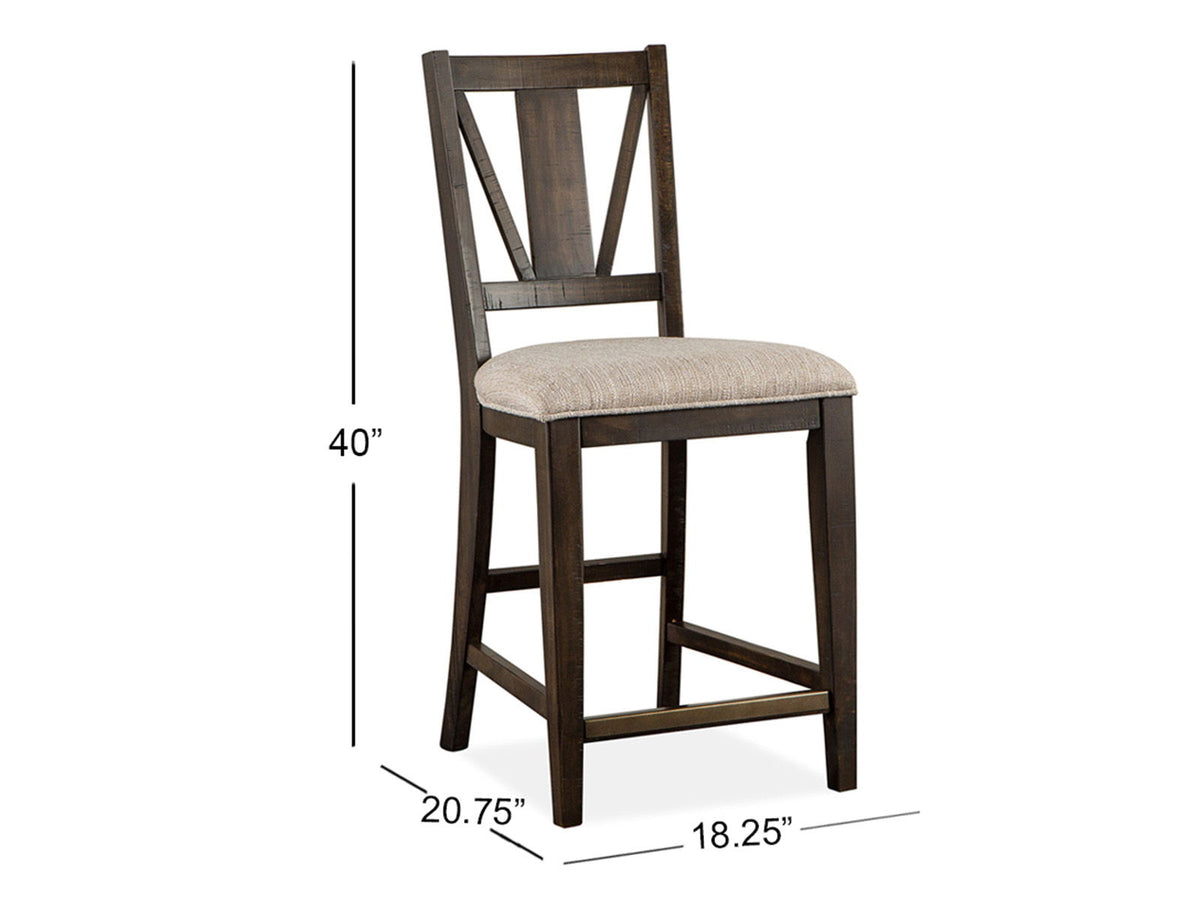 Westley Falls - Counter Chair With Upholstered Seat (Set of 2) - Graphite, photo 3 of 7