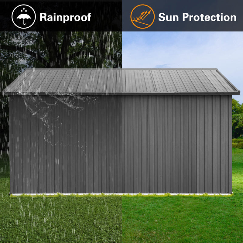 12x10 Ft Metal Garden Shed for Outdoor Storage by HouseOfZazla