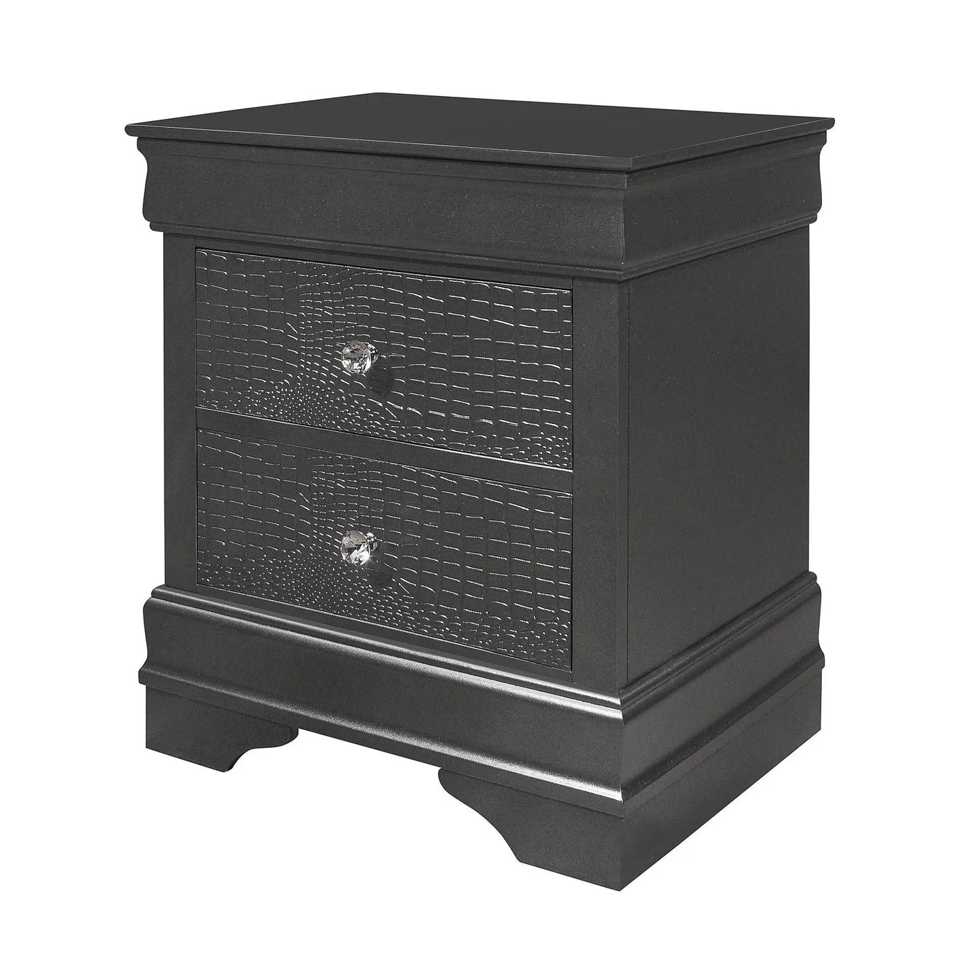 Shaker - Crocodile Metallic Nightstand by HouseOfZazla