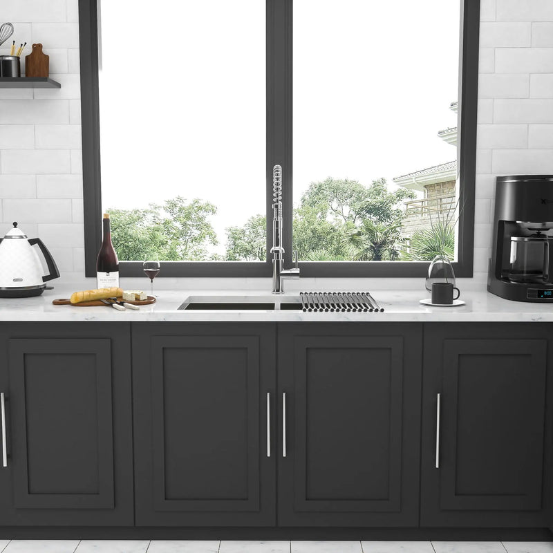 16 Gauge Undermount Double Bowl Kitchen Sink With 9" Deep Bowls - Brushed Nickel by HouseOfZazla