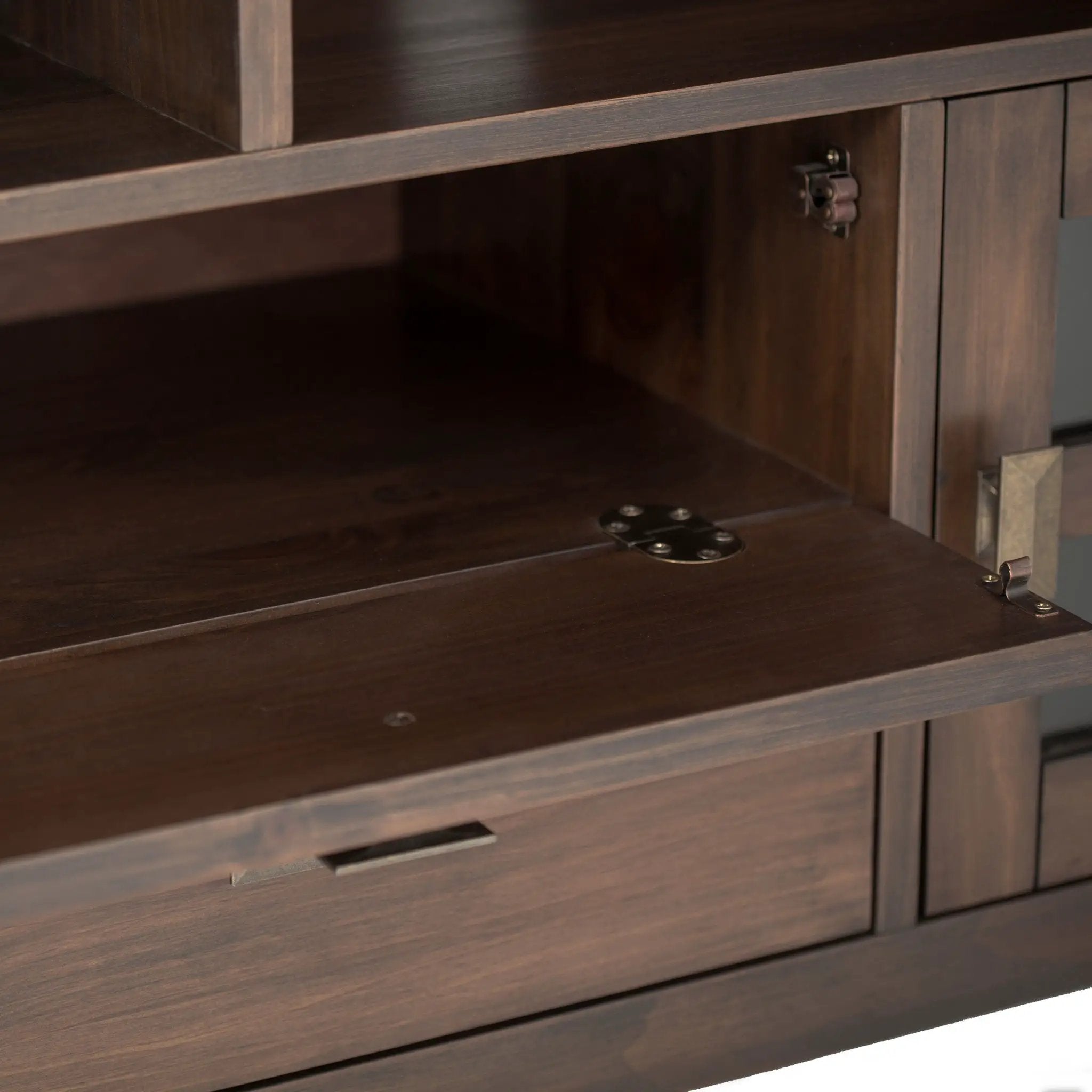 Artisan - TV Media Stand - Natural Aged Brown by HouseOfZazla