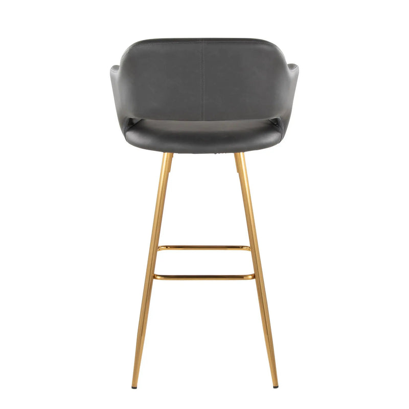 Margarite - Contemporary Fixed Height Barstool With Footrest (Set of 2) With Square by Unique Piece Furniture