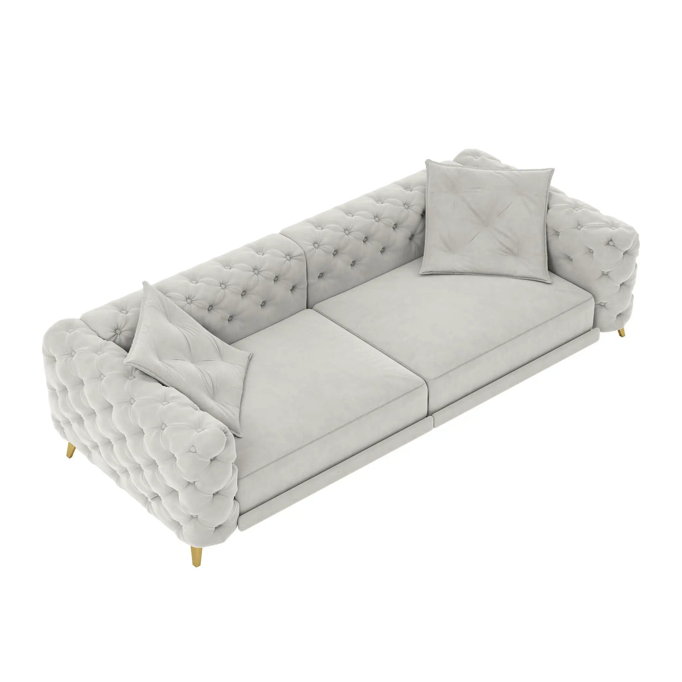 3 In 1 Convertible Sleeper, Deep Seat Pull Out Sofa Bed, Button Tufted by HouseOfZazla