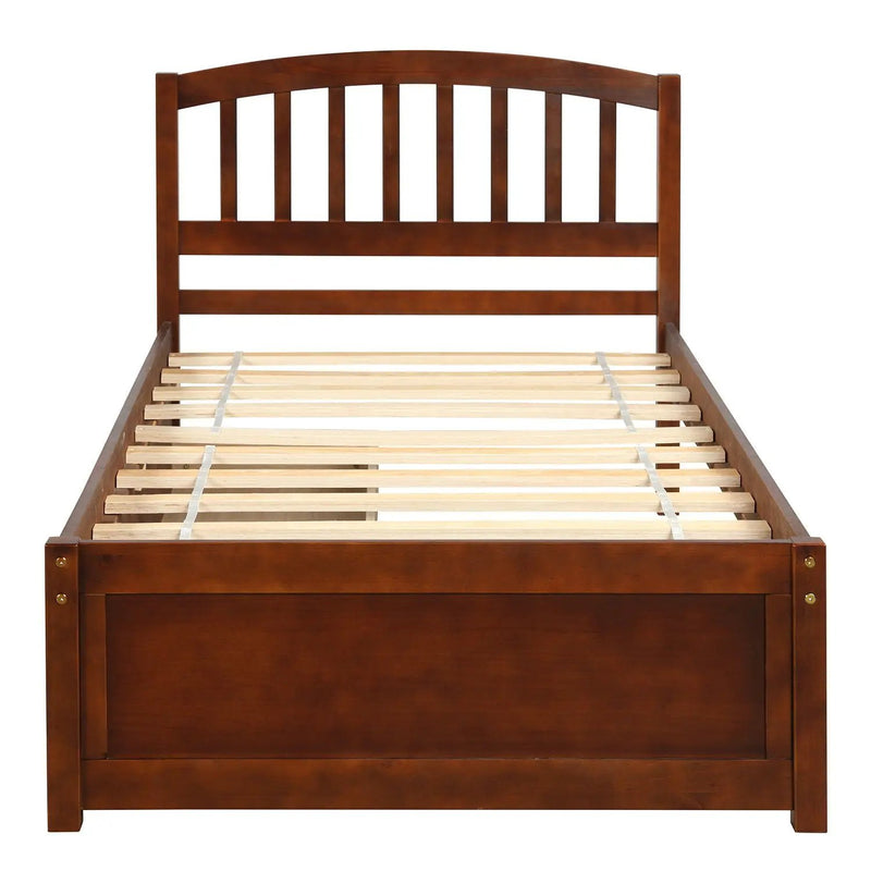 Platform Storage Bed Wood Bed Frame With Two Drawers And Headboard by HouseOfZazla