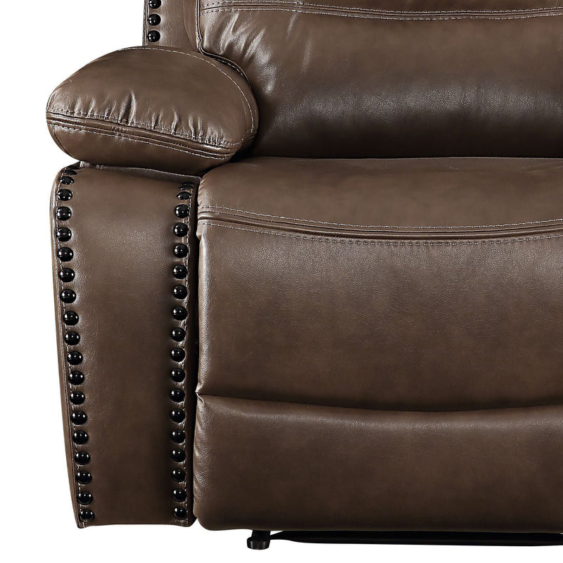 Leather Gel Match Recliner Chair with Power Reclining - Brown, photo 3 of 4