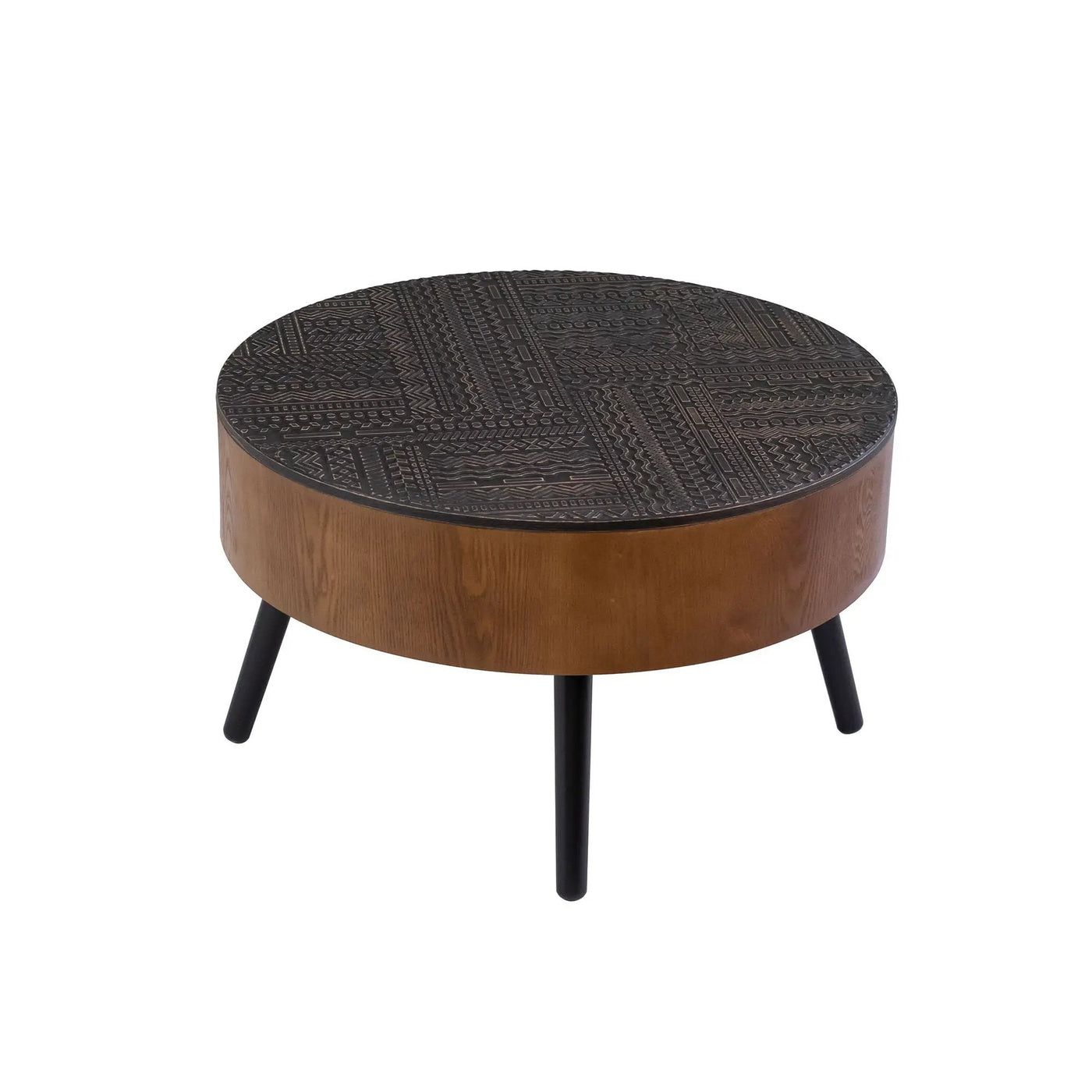 Round Coffee Table With Storage Function For Living Rooms by HouseOfZazla